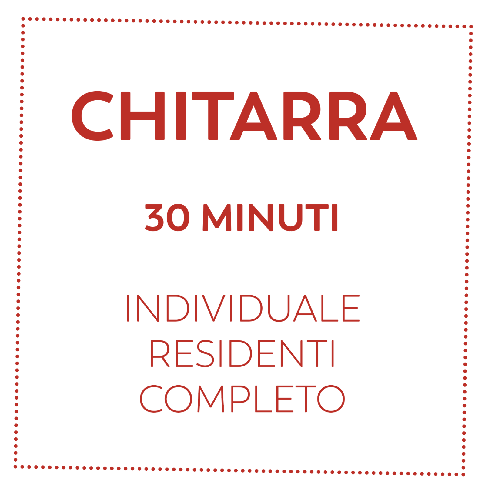CHITARRA 30 MIN - RESIDENTI - COMPLETO