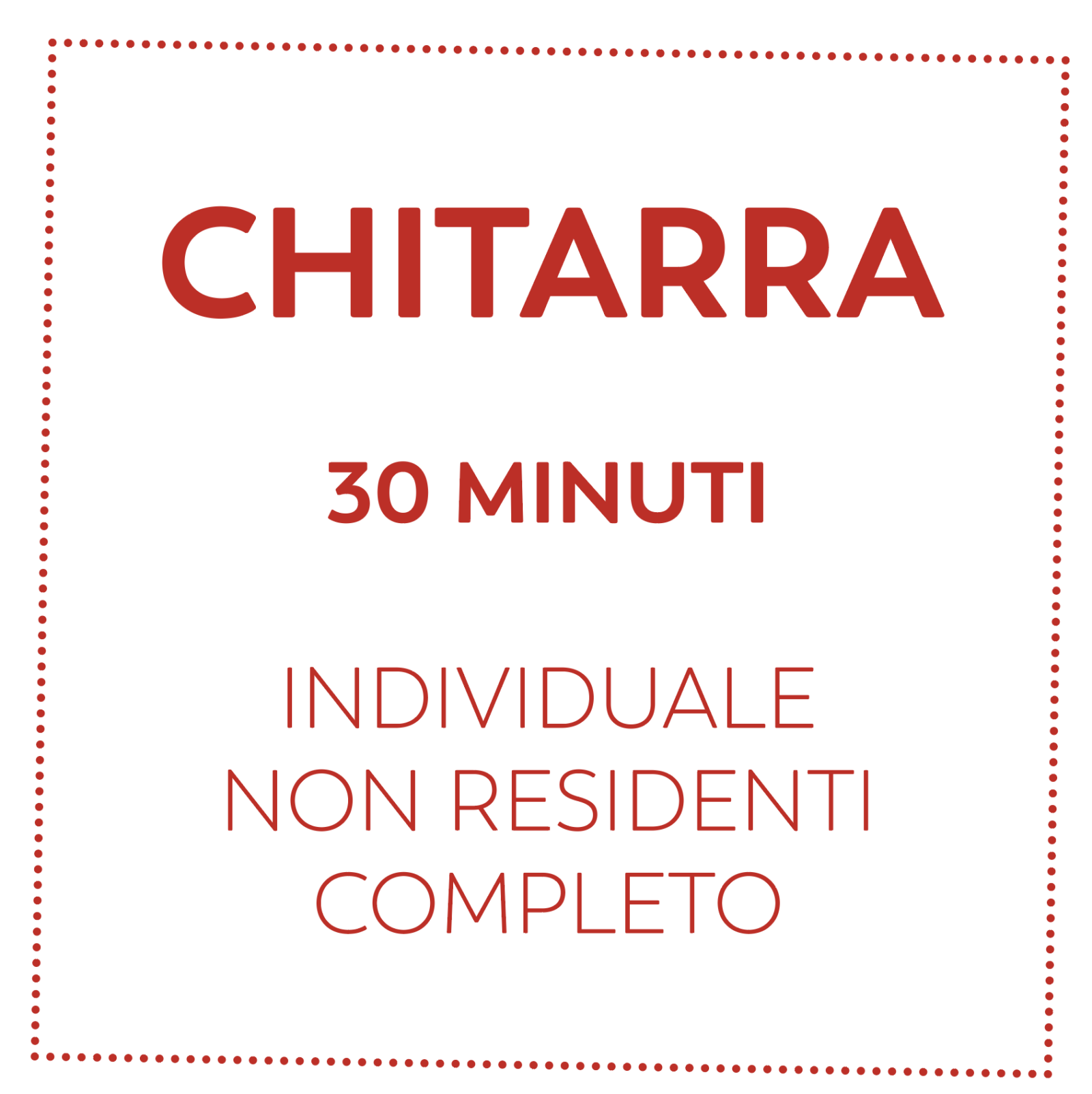 CHITARRA 30 MIN - NON RESIDENTI - COMPLETO